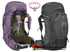Rent Osprey Aura and Atmos Packs Whistler