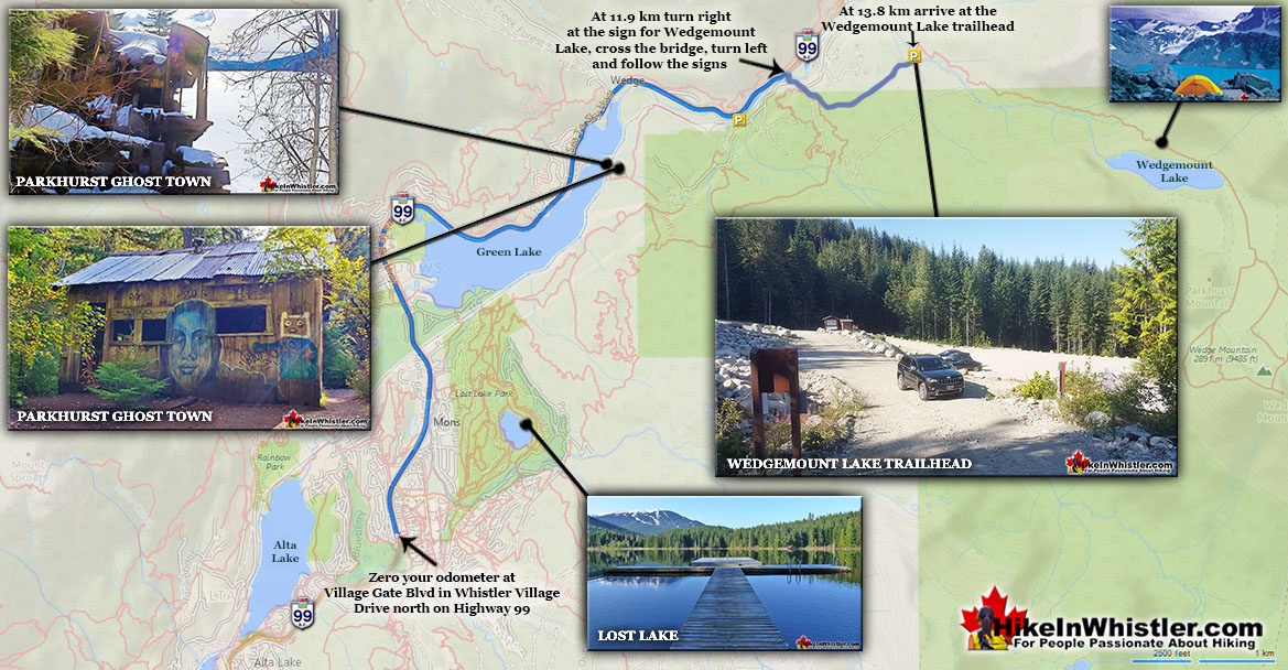 Wedgemount Lake Driving Directions